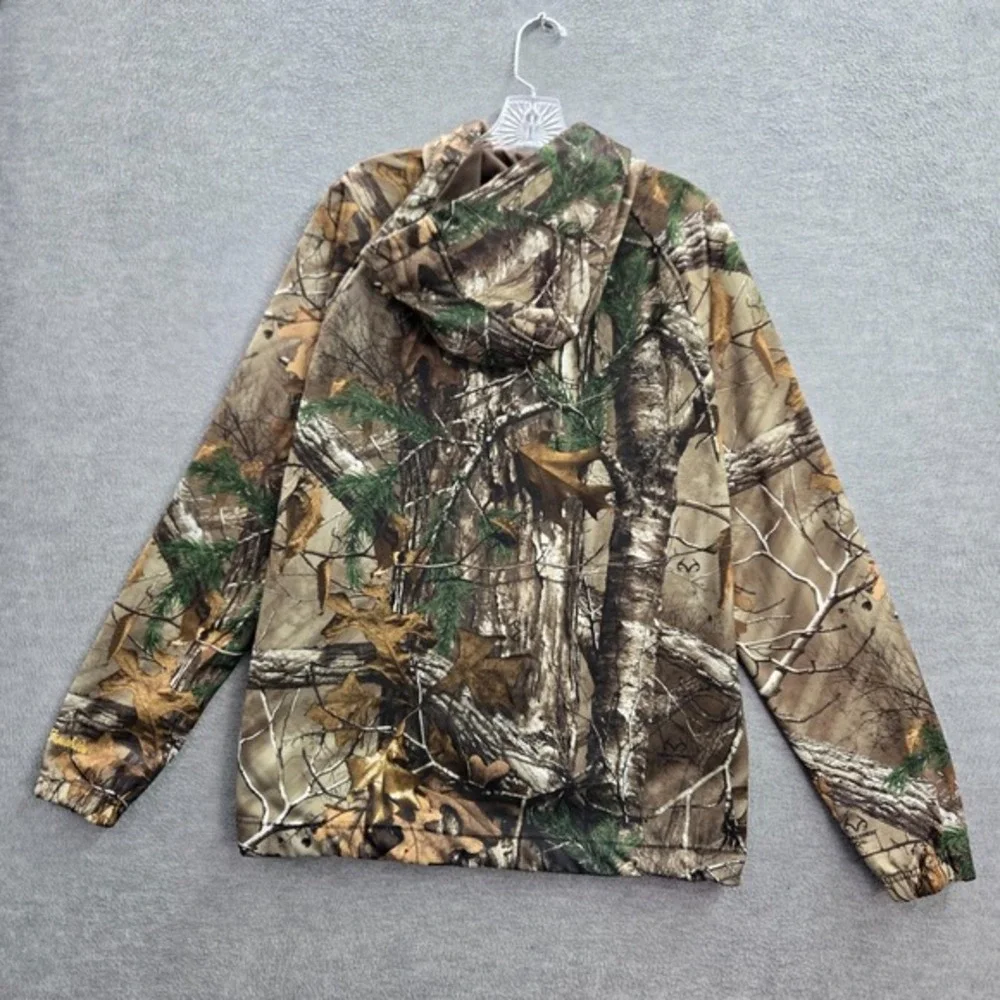 Gamehide Men Sweatshirt Large Brown Camo 1/2 Zip Hoodie Fleece Pullover - Picture 7 of 9